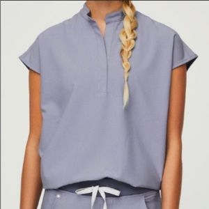 Figs Rafaela Oversized Scrub Top Vapor Blue Size XS